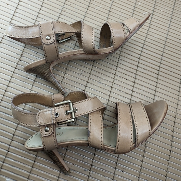 Coach "Rapture" Open Toe criss cross brown leather strap Slingback Sandal Shoe S - Picture 8 of 10